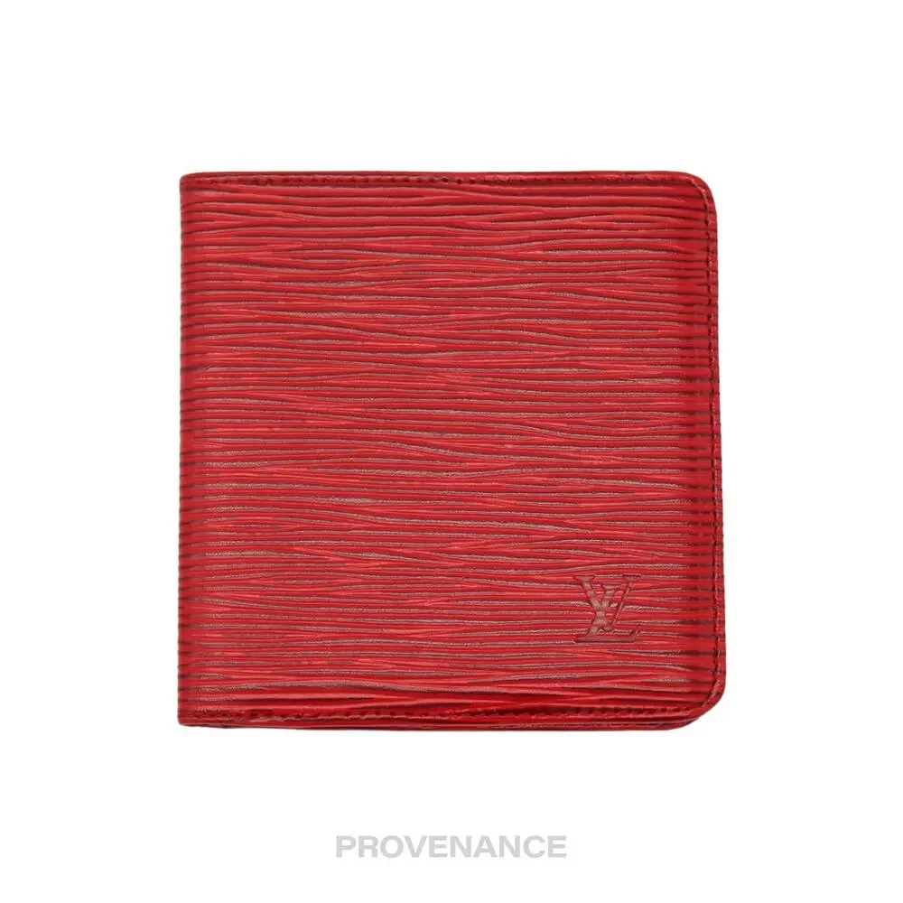 🔴 Louis Vuitton 6CC Bifold Wallet - Red Epi Leather